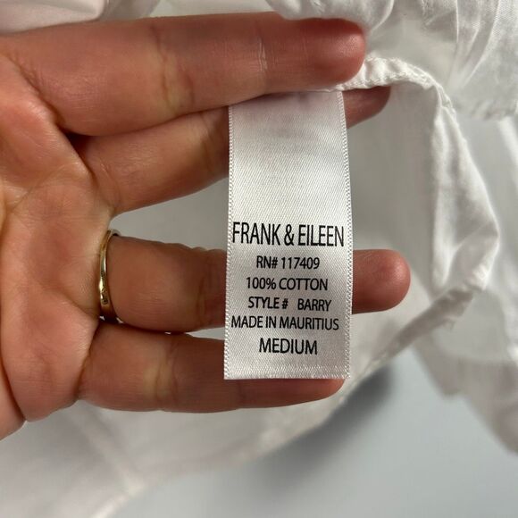 FRANK & EILEEN Barry Button Up Cotton Shirt in White - Picture 4 of 6